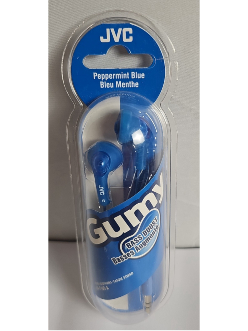 JVC HA-F160-A-K Gumy Earbud Headphones Peppermint Blue Bass Boost New Sealed